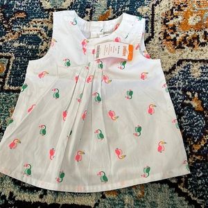 Gymboree 18/24 parrot themed sleeveless top  NWT